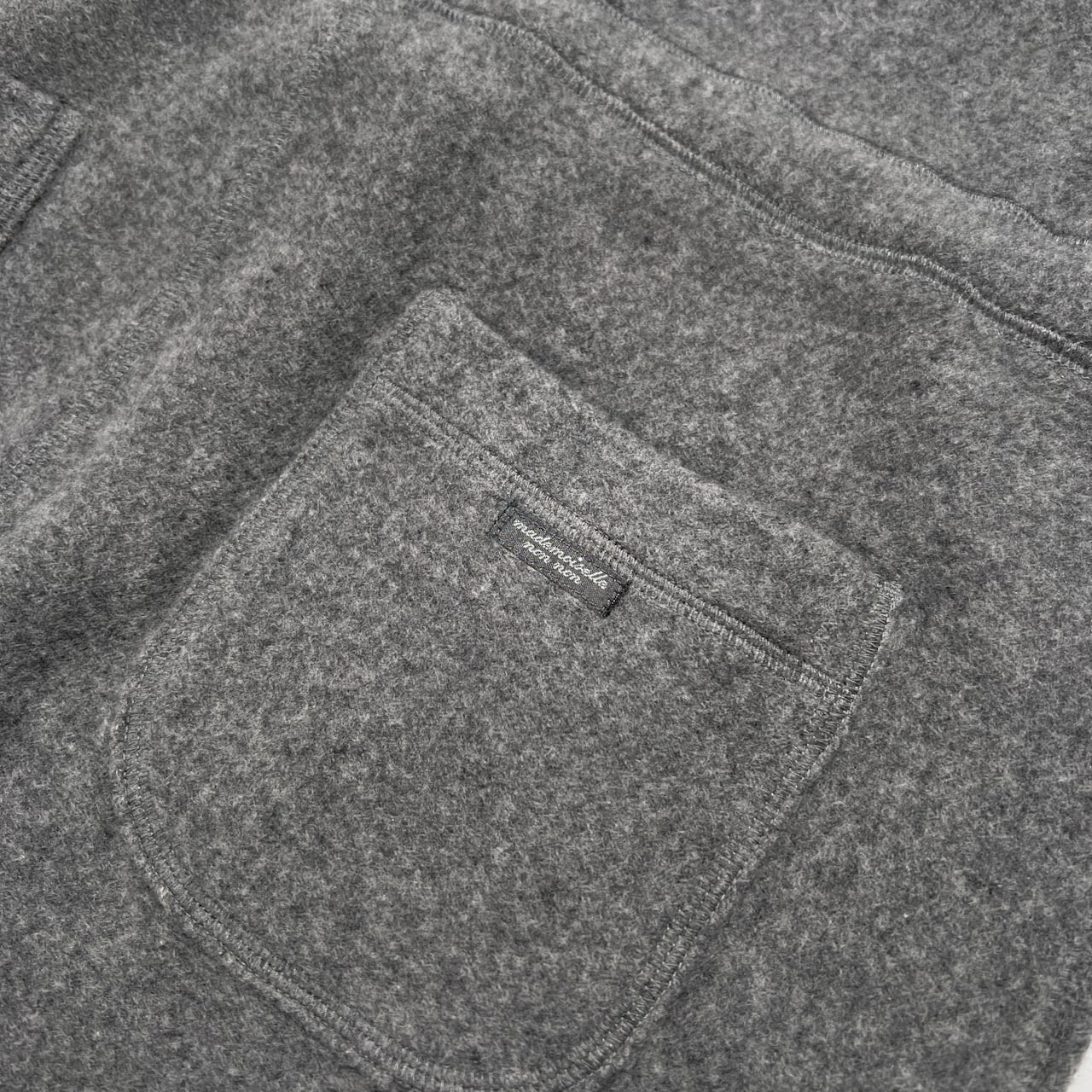 美品 Mademoiselle NON NON マドモアゼルノンノン ウール サロペット /グレー/つなぎ/オーバーオール/パパス/日本製