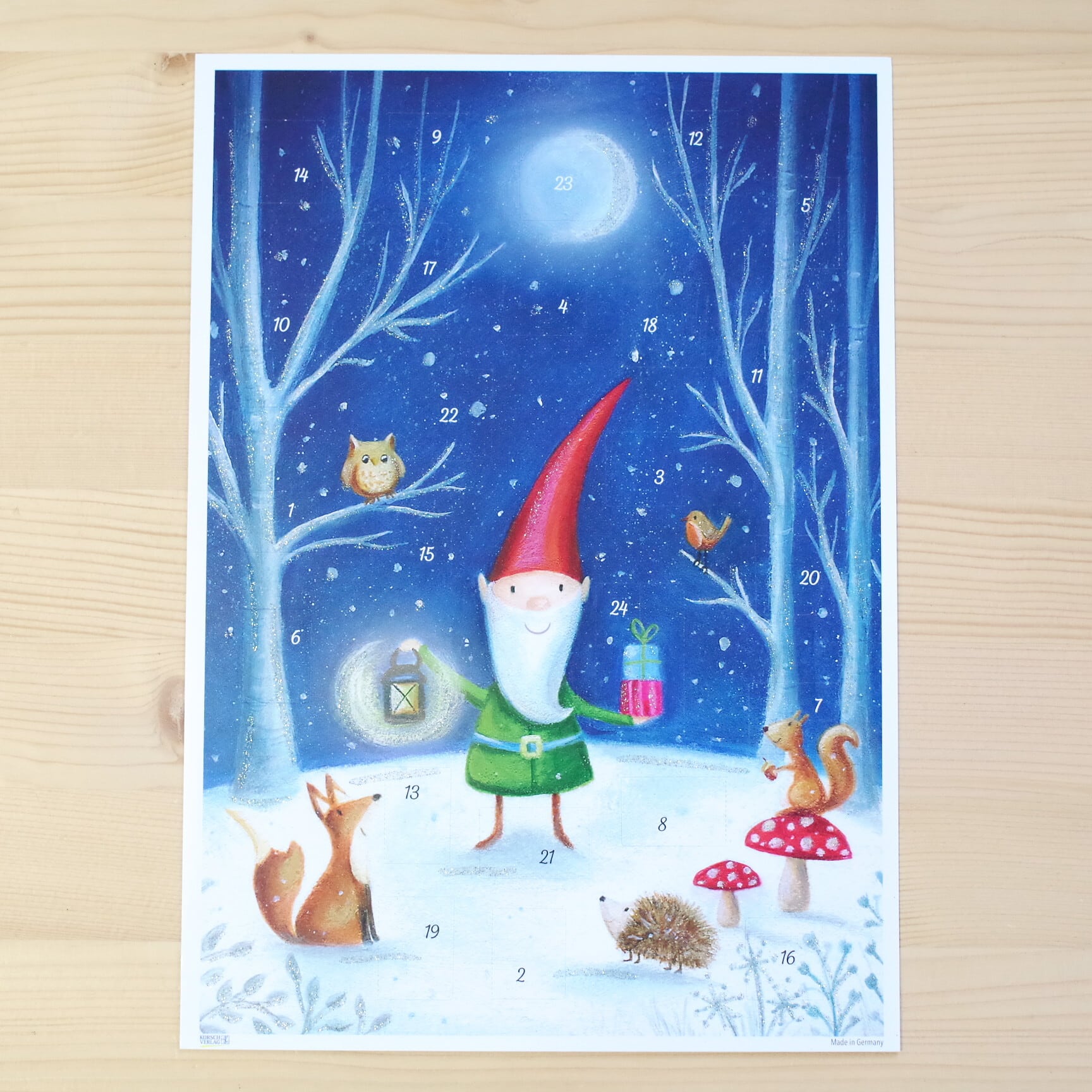  クリスマスアドベントカレンダー アドベントカレンダー 森のクリスマスマーケット（A4サイズ） | 木の