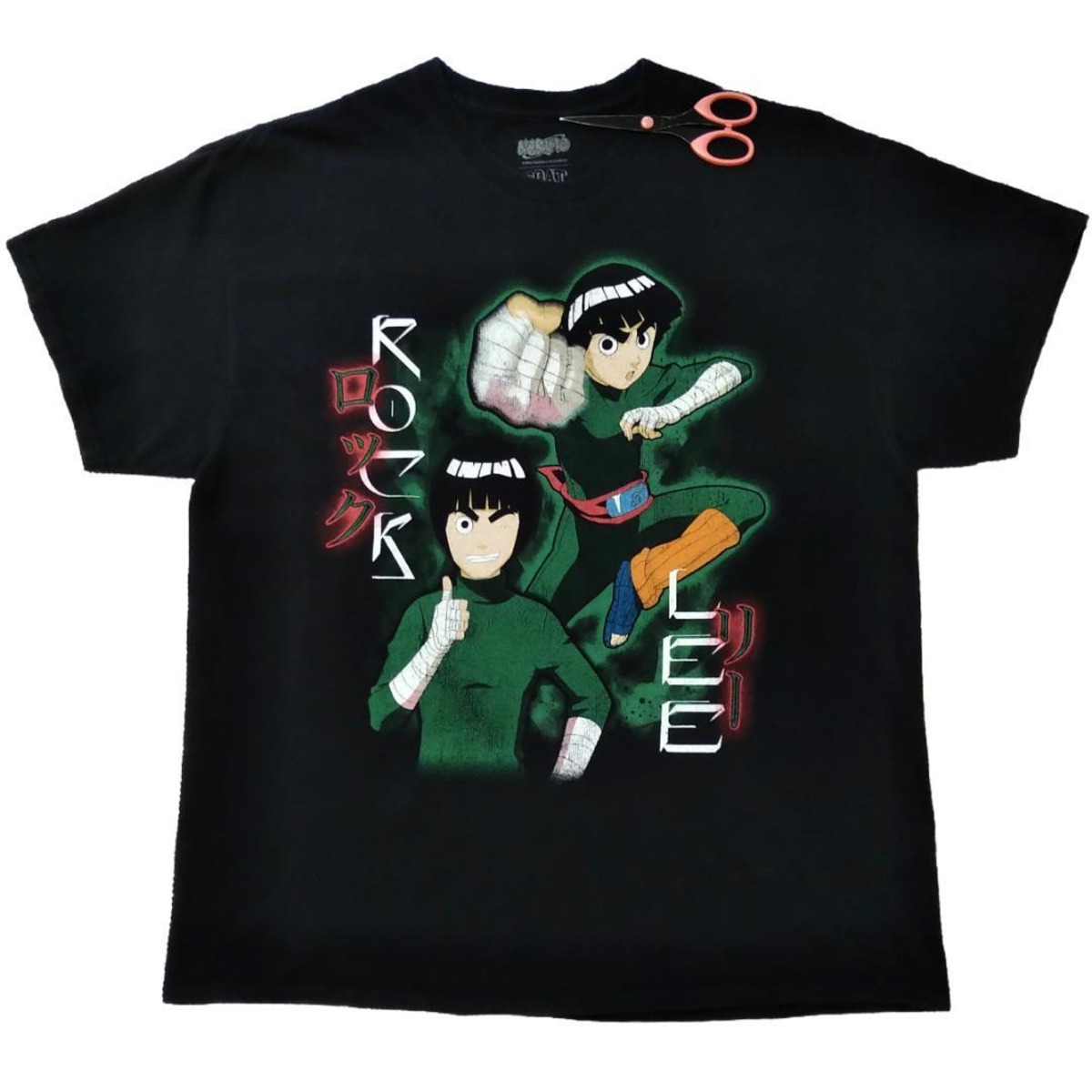 古着 ©2002 ナルト Tシャツ Lサイズ 黒 アニメT 海外オフィシャル * 