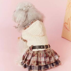 【お取り寄せ】フード付きチェックワンピ