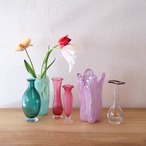 水色と白のマーブル花瓶