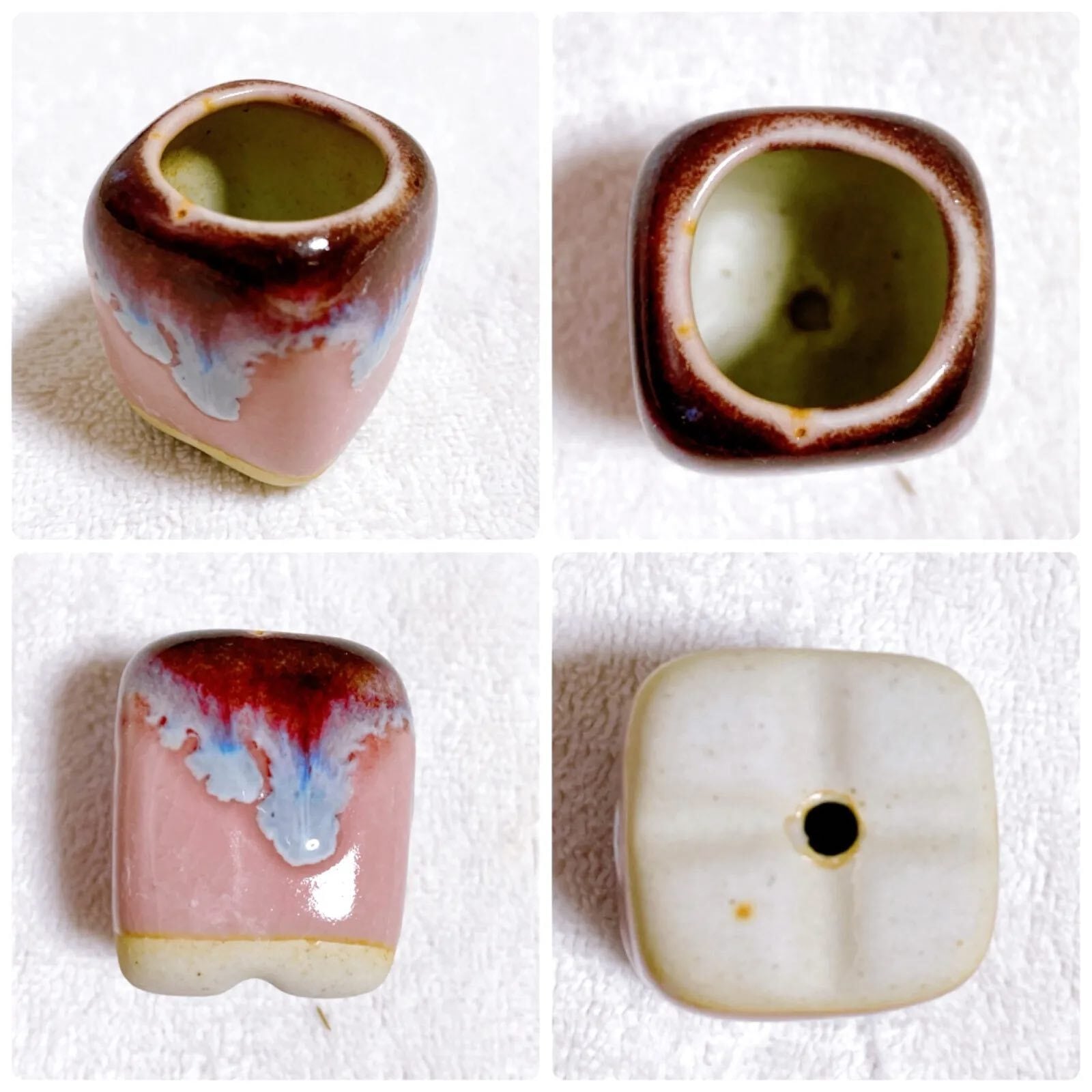 デザイン様々！ ミニミニ和風陶器植木鉢5点 アソートセット】 ミニ盆栽