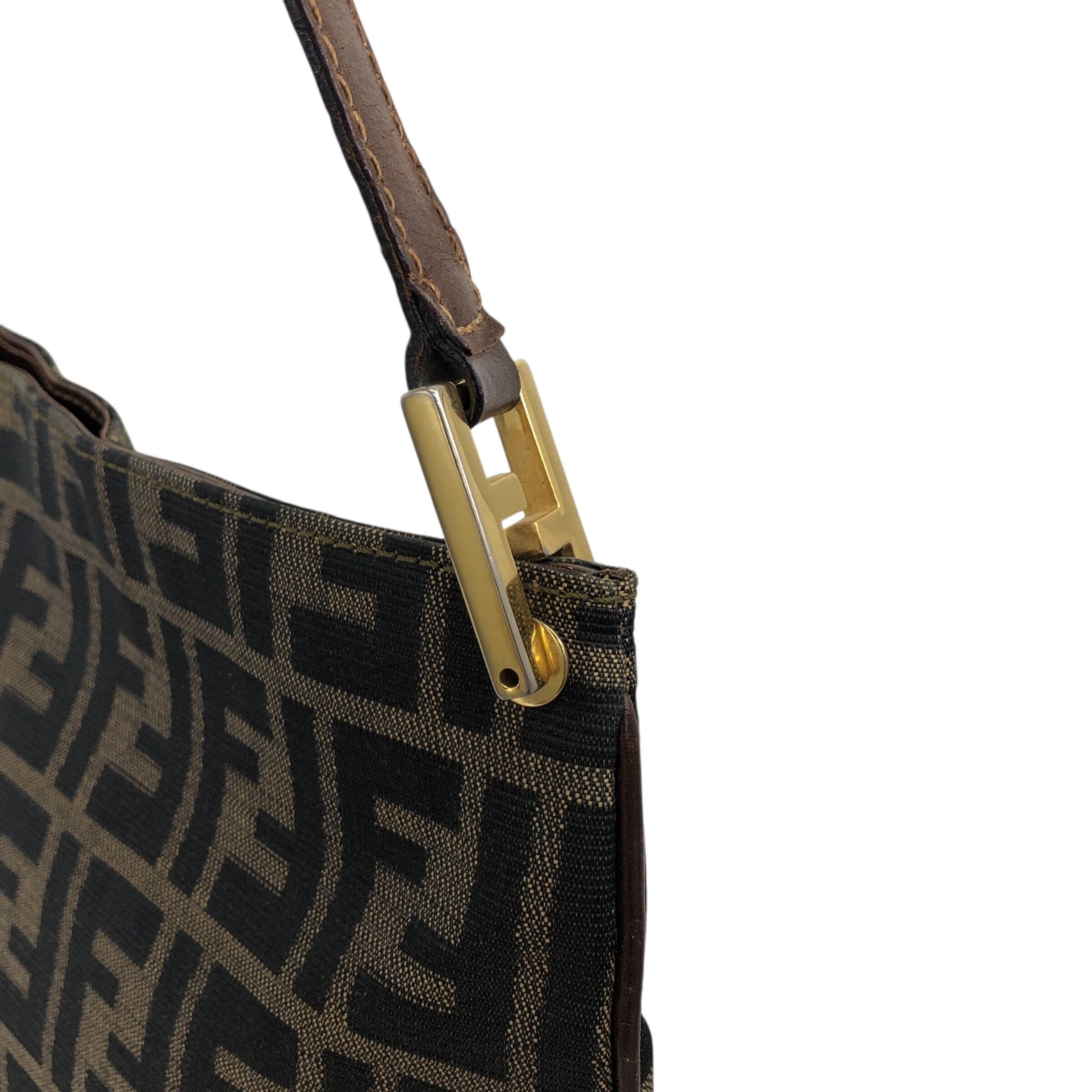 FENDI フェンディ ズッカ キャンバス ショルダー バッグ ブラウン k1205 FENDI フェンディ ズッカ ショルダーバッグ ブラウン キャンバス