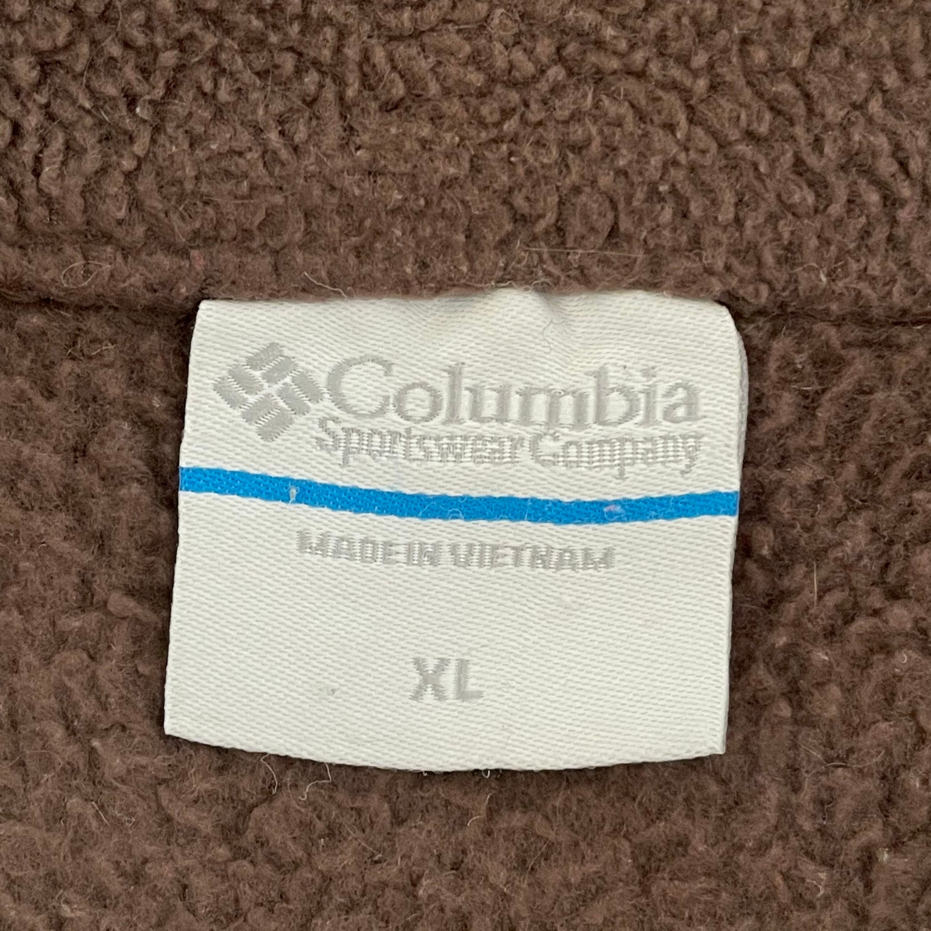 コロンビア 刺繍ワンポイントロゴ　ブラウン　フリースジャケット