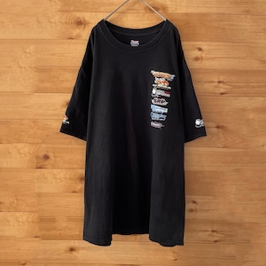 【Hanes】バックプリント Tシャツ ボート 企業ロゴ 2XL オーバーサイズ US古着 アメリカ古着