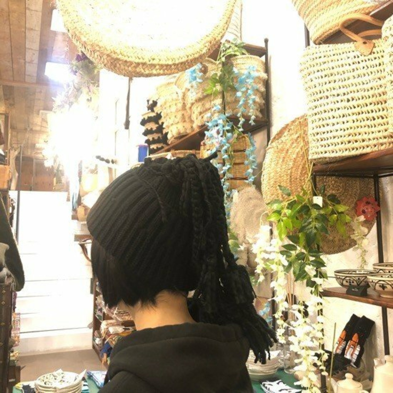  TOPANGA FASHION　ブレイズニットビーニーブラック 