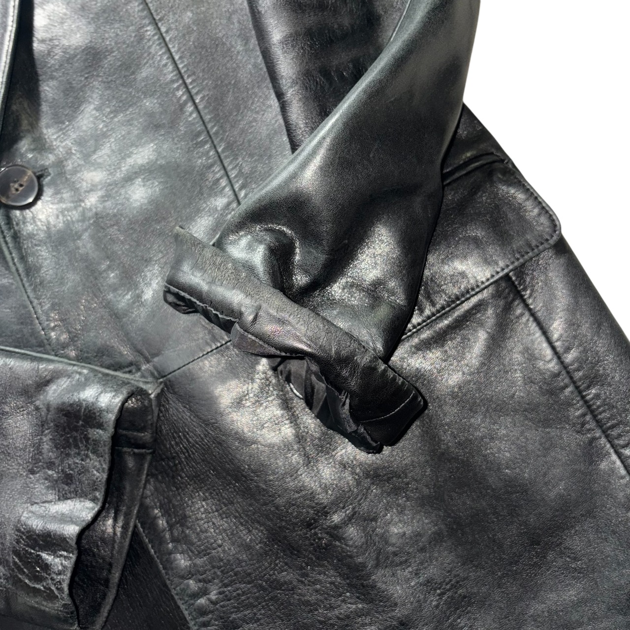 GUCCI black leather tailored jacket