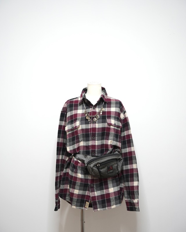 00s heavy-nel check shirt