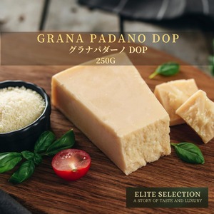 ELITE SELECTION イタリア産 グラスフェッド グラナパダーノ DOP 18ヶ月熟成 チーズ 250g Grana Padano DOP Grassfed 18-Month Aged Cheese 250g