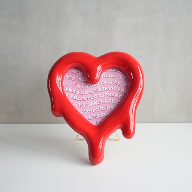 Melted Heart Red　Mirror and Photo Frame