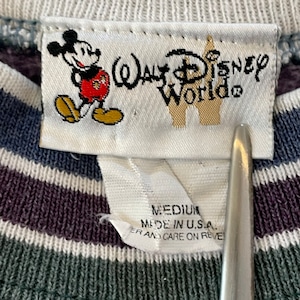 【Walt Disney World】90s USA製 スウェット トレーナー 刺繍 ロゴ ミッキーマウス ヴィンテージ M US古着