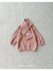 アーバンラビット / URBAN RABBIT / ケーブルロングT＆マフラーセット / 韓国子供服 / ジュニア / 26winter〖取寄〗*JS~JM*
