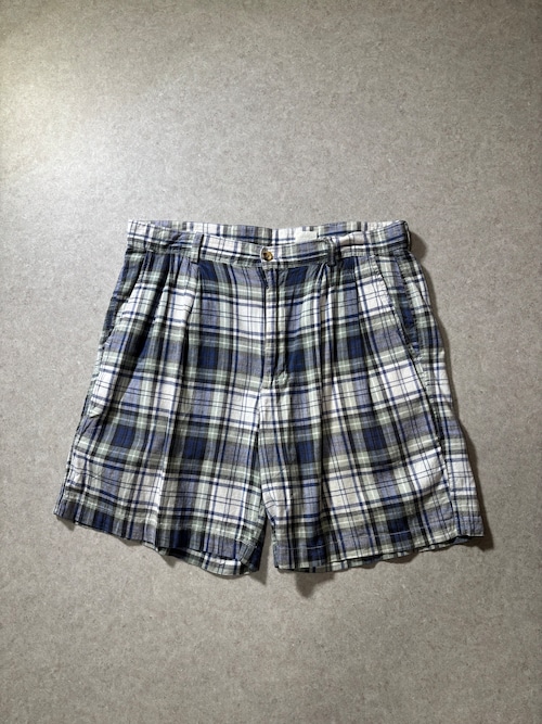 "90s ADOLFO" half check pants