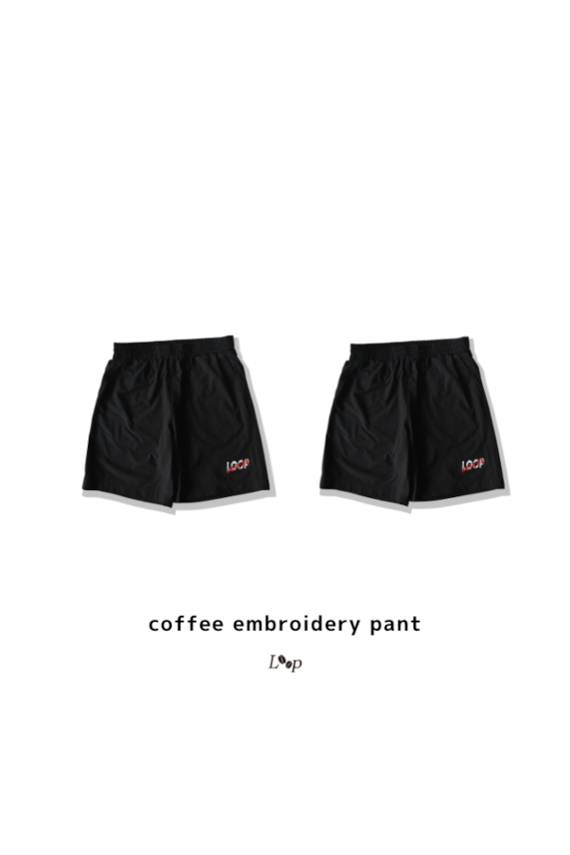 COFFEE EMBROIDERY PANTS
