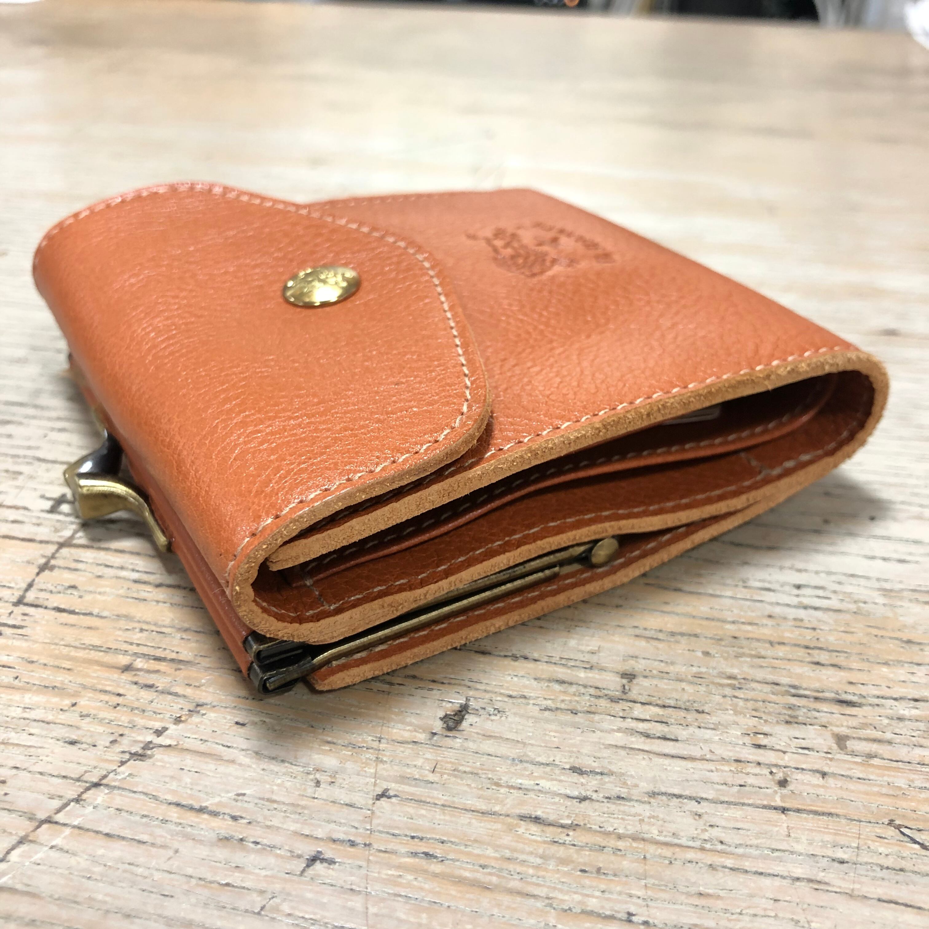 【新品未使用】イルビゾンテ 二つ折り財布 ヤキヌメ Wフラップ
