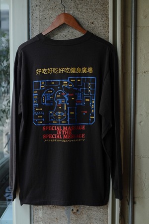 TAIWAN SHAOTSU "三溫暖-SPECIAL MASSAGE IS THE SPECIAL MESSAGE” LS Tee BLACK
