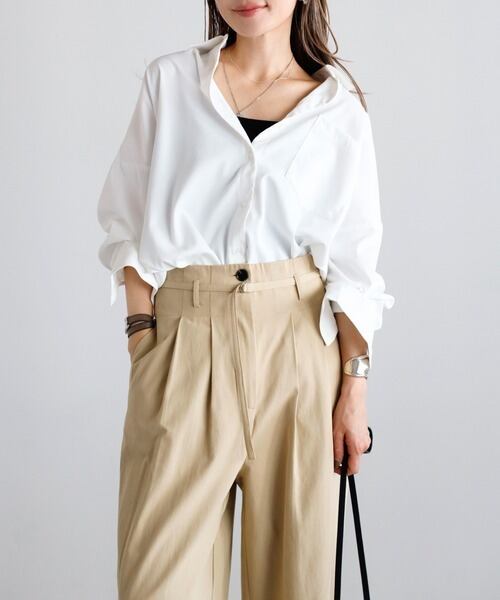 Elbow button 2wayシャツ