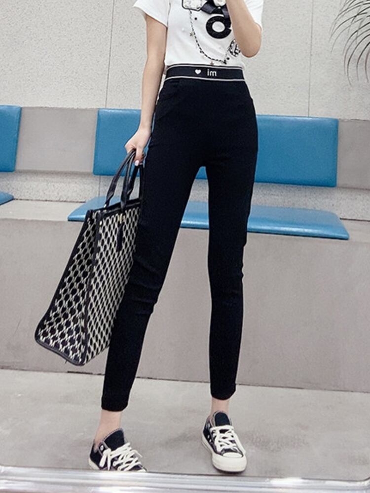 スタイルハイウェストカジュアルスプリング薄手ストレッチパンツ エラスティック 伸縮 大きめサイズ 春物 ミックスインファッション28261999123