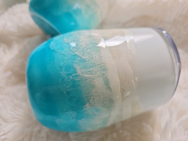 500.オーシャンレジンアート ステンレスタンブラー(フタ付き)