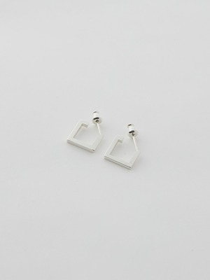 WEISS　Pair Square Earring　Silver　wei-pisv-17p