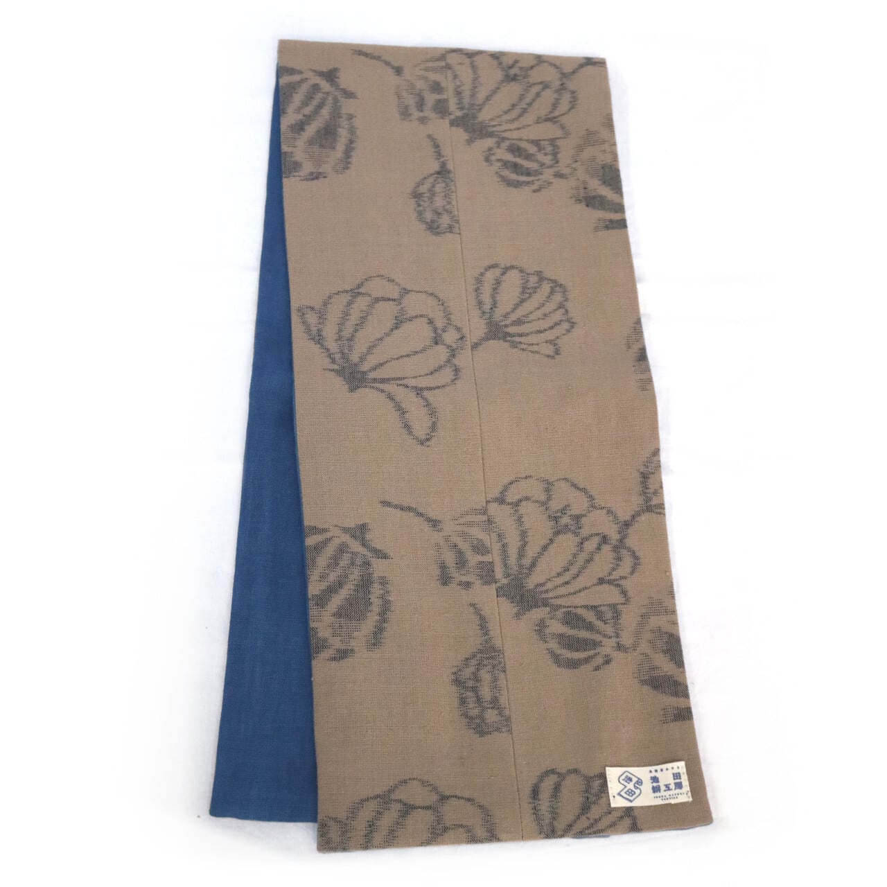 新柄入荷 [かすり綿マフラー※片側の穴に通すタイプ] 全4柄 久留米絣