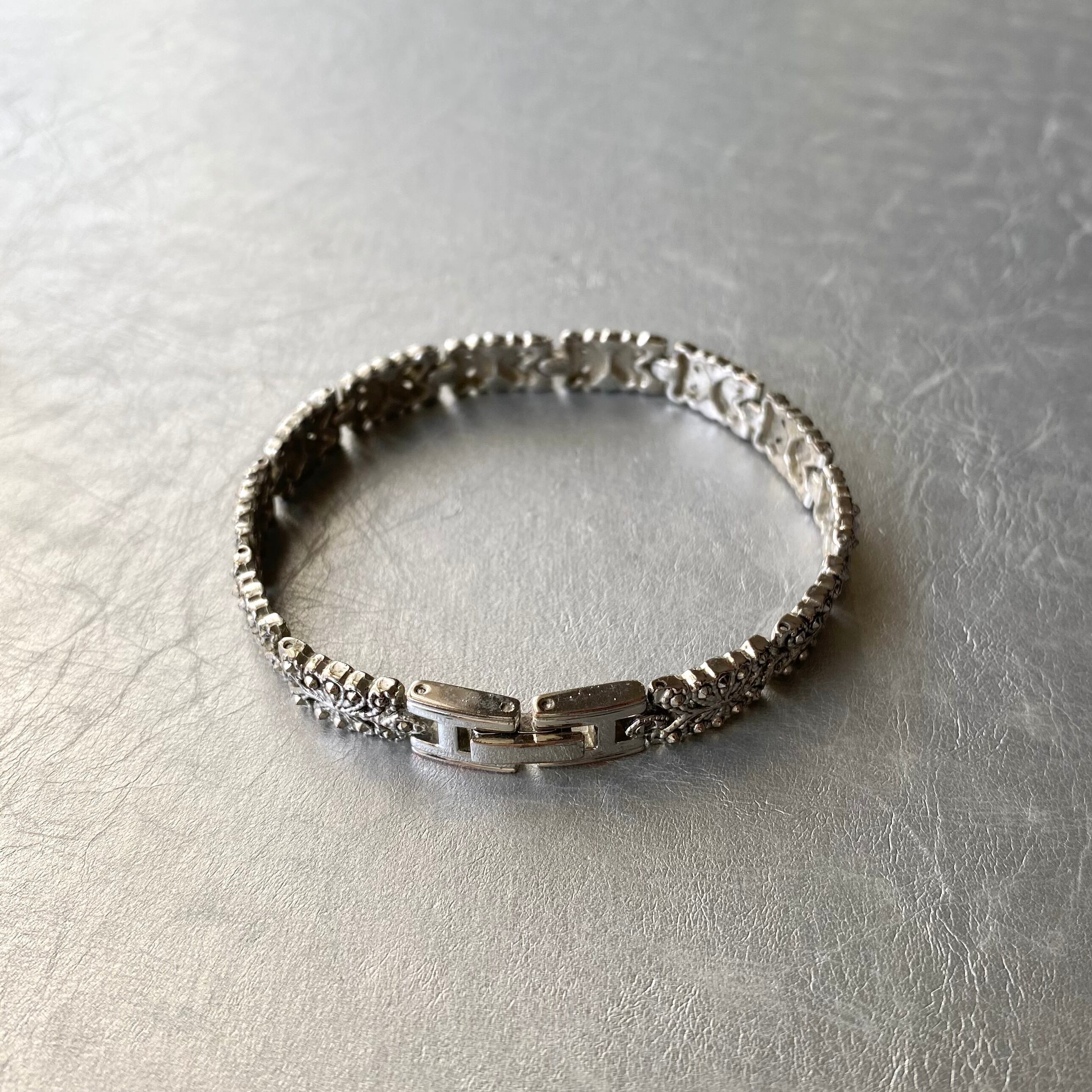 Vintage 70s USA retro classical design silver bracelet レトロ