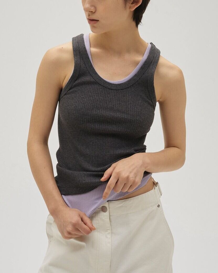 トゥデイフル Standcollar Rib Tops TODAYFUL(トゥデイフル) Useful Seamless Rib Tanktop | サウス