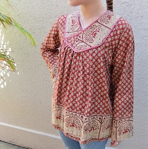 Vintage indian cotton tunic／ヴィンテージ インド綿 チュニック