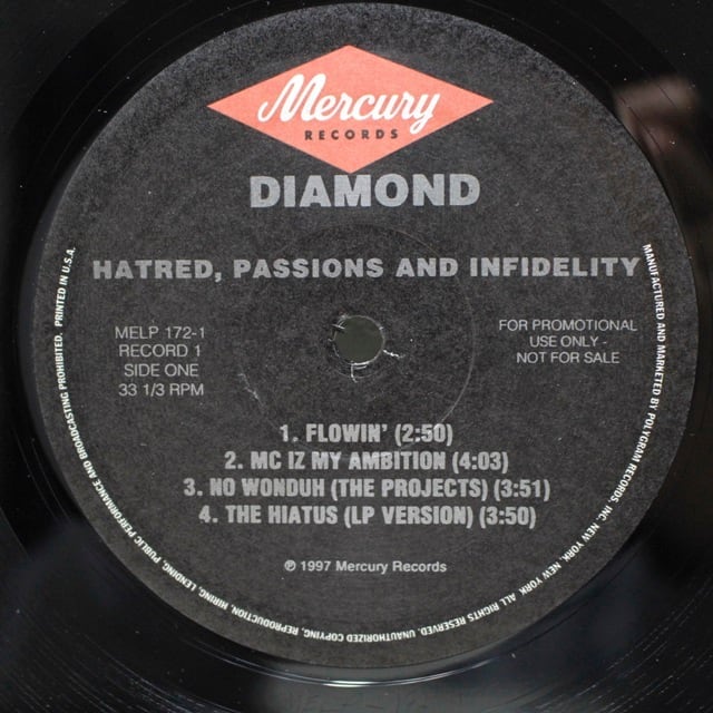 Diamond D / Hatred, Passions And Infidelity (Instrumental Vinyl) [MELP 172] - 画像3