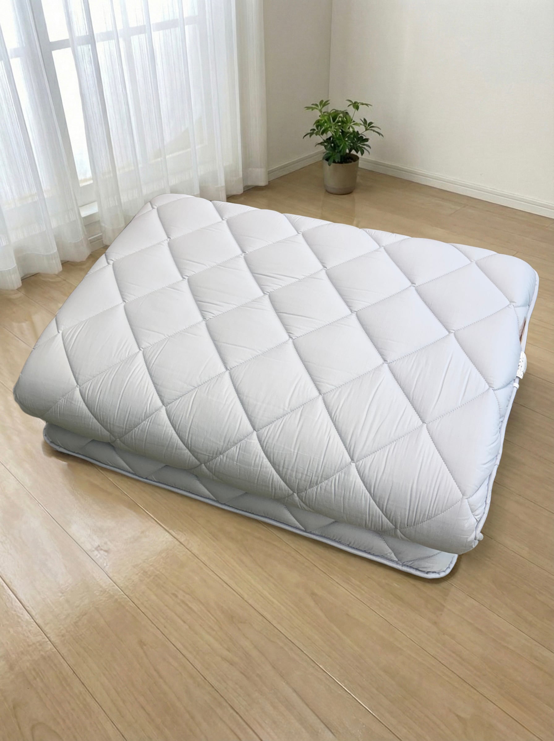 吸汗ボリューム　合繊敷ふとん　アクア【シングル】