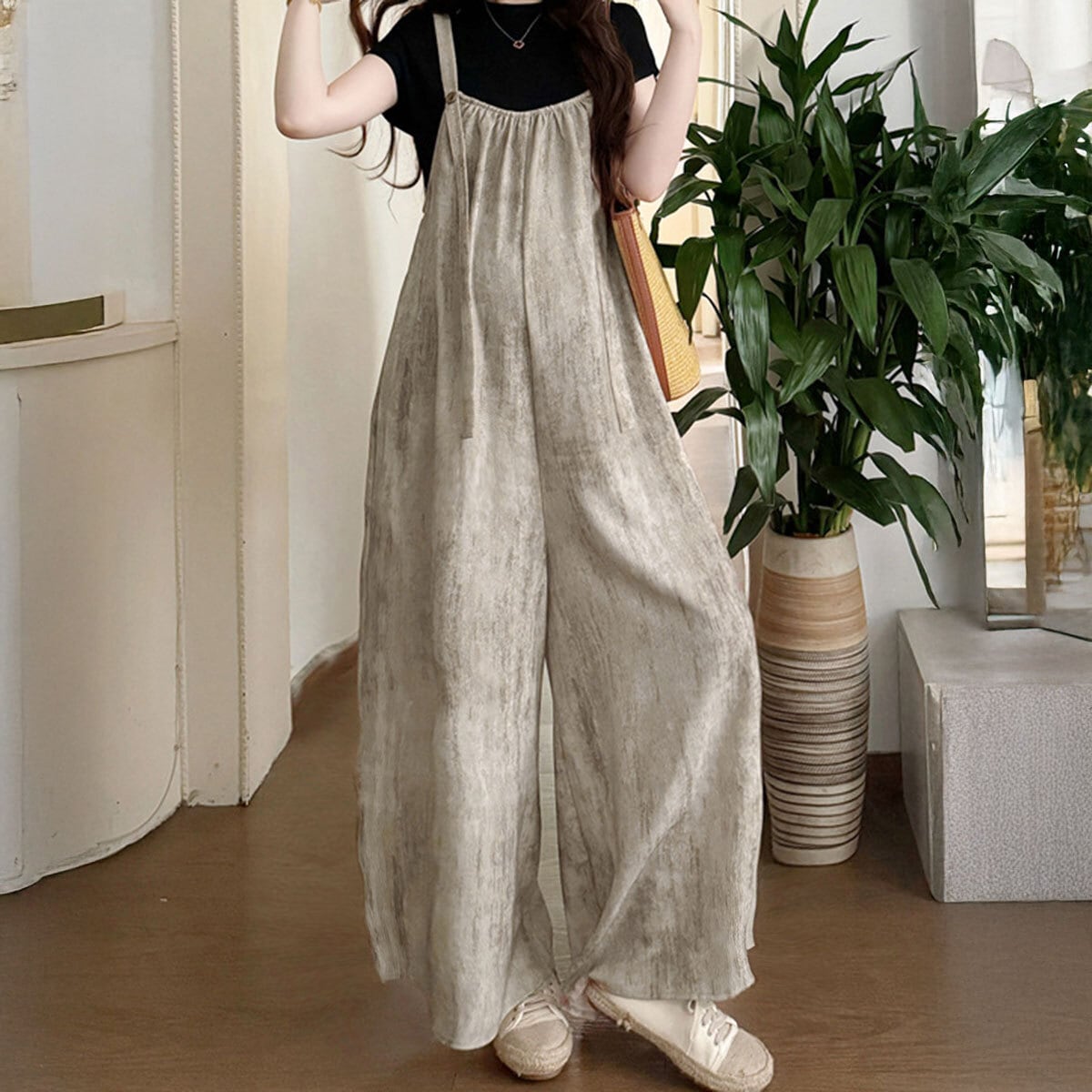 オールインワン サロペット ワイドパンツ レディース 韓国 春夏秋 おしゃれ 大人 かわいい カジュアル ゆったり 体型カバー ナチュラル リラックス 大人可愛い 大人女子