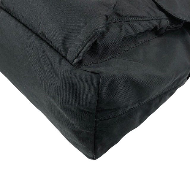 PRADA プラダ ショルダーバッグ ブラック トライアングルロゴ フロントバックル ナイロン vintage ヴィンテージ オールド dh6ap8