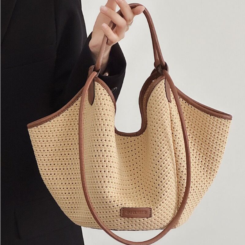 Single shoulder crossbody soft bucket tote bag (SN332)