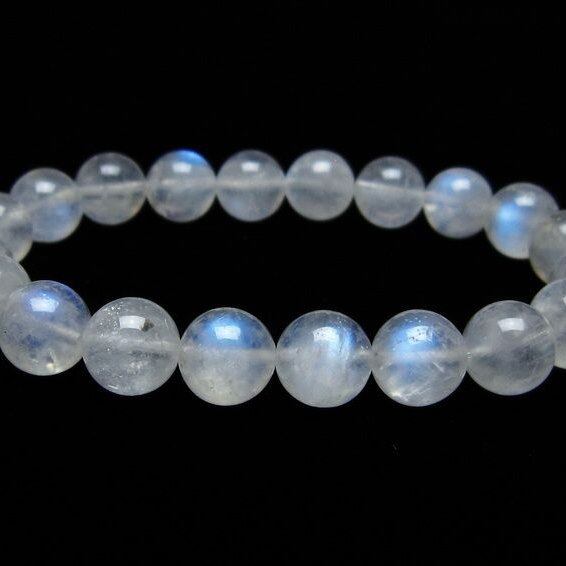 ムーンストーン ブレスレット 10mm 一点物 メール便可 [M便 1/10] 111-44467