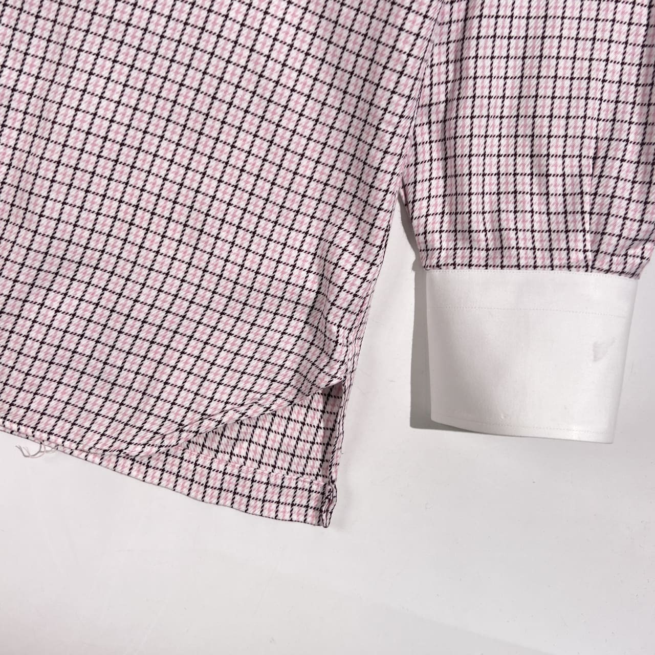 ARISTOCRATICO アリストクラティコ チェック 長袖 クレリック ワイシャツ ドレスシャツ サイズ 41/16/ピンク系 メンズ