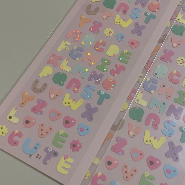 nuruhi 〔アルファベットステッカー〕