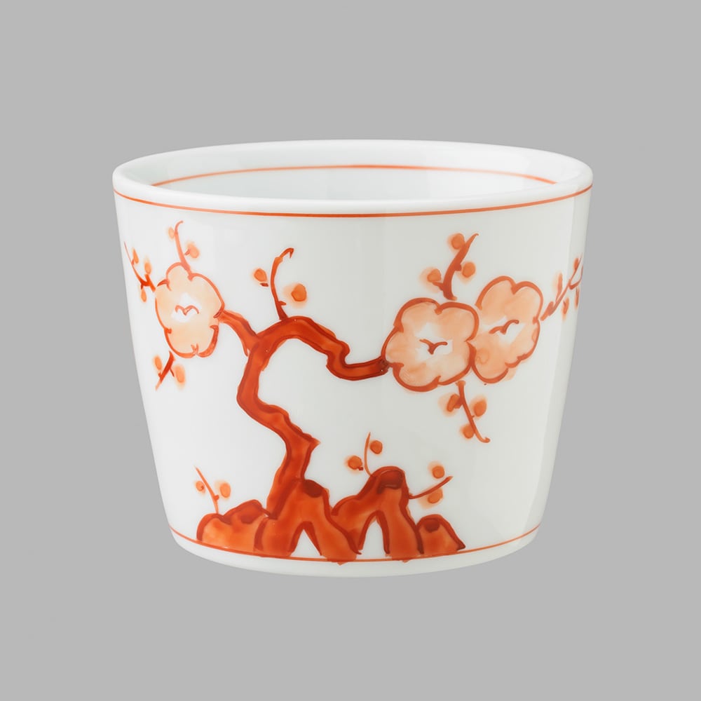 赤絵五分咲梅文(小)