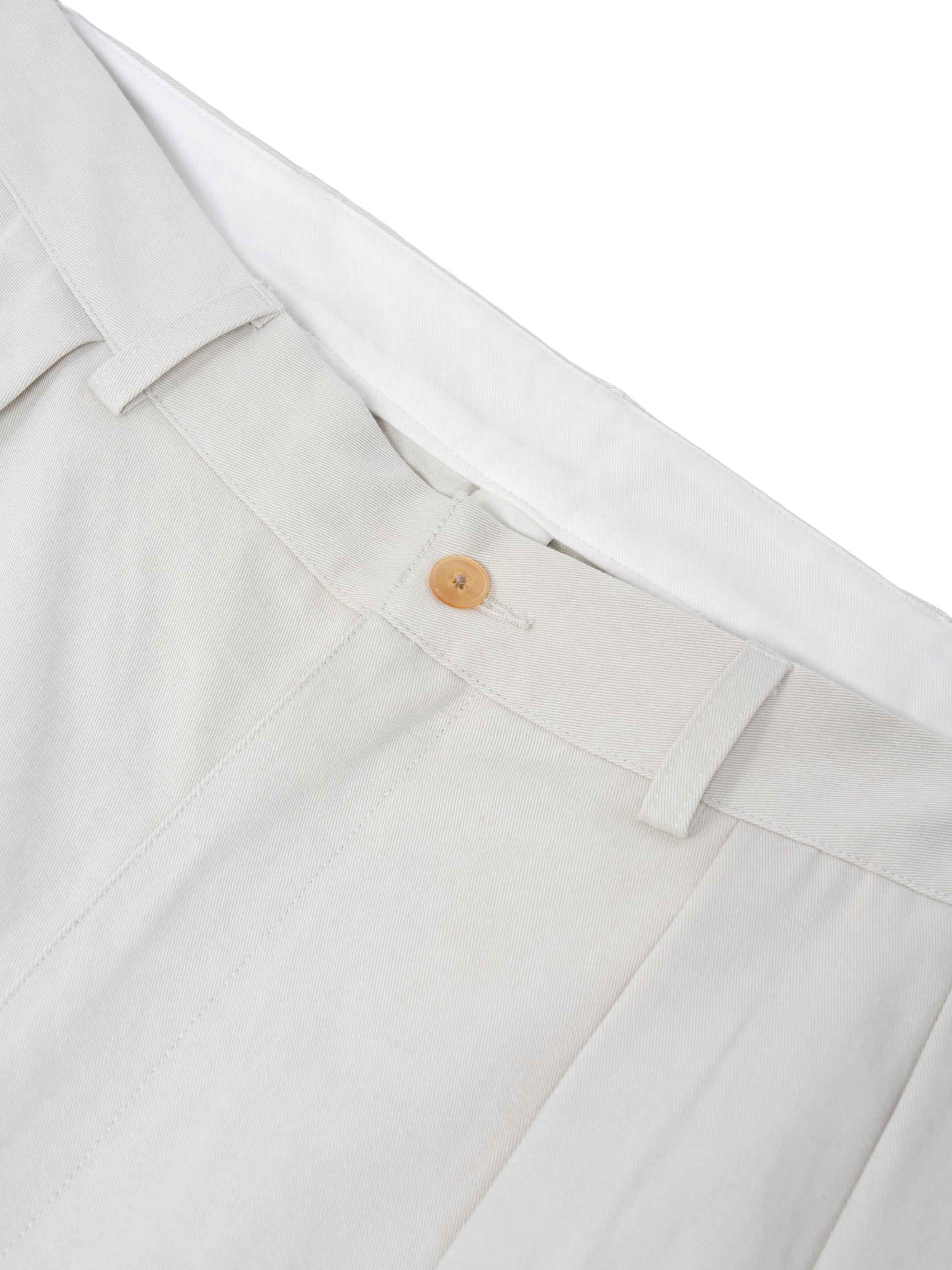Cotton 2tuck Washed Chino Pants (ivory) | OVY
