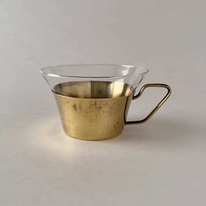 Vintage Glass Cup with Brass Sleeve｜真鍮カバー付き ヴィンテージ ガラス ティーカップ