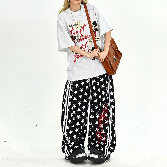 フォトコラージュグラフィックルーズＴシャツ 2col   R01896