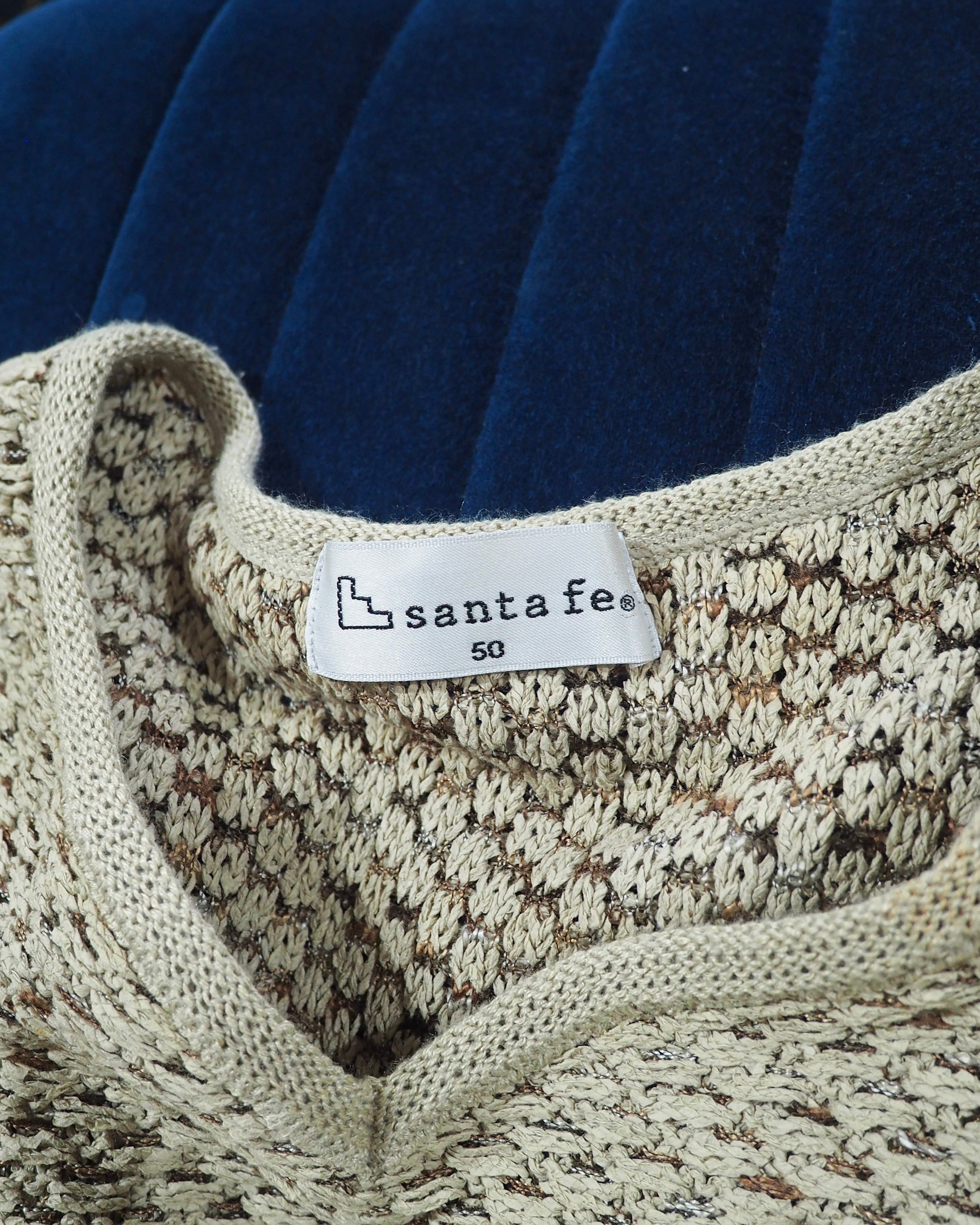 1990s " santa fe " Low gauge knitting vintage SS Tee