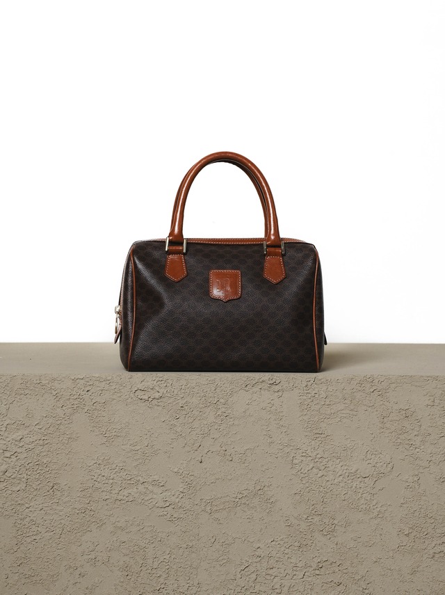 CELINE セリーヌ ブラウン マカダム柄 ミニボストンバッグ　