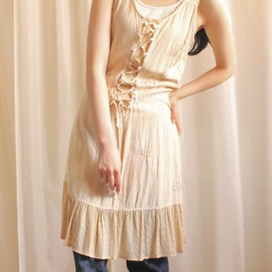 レースワンピース　ベージュ【903】