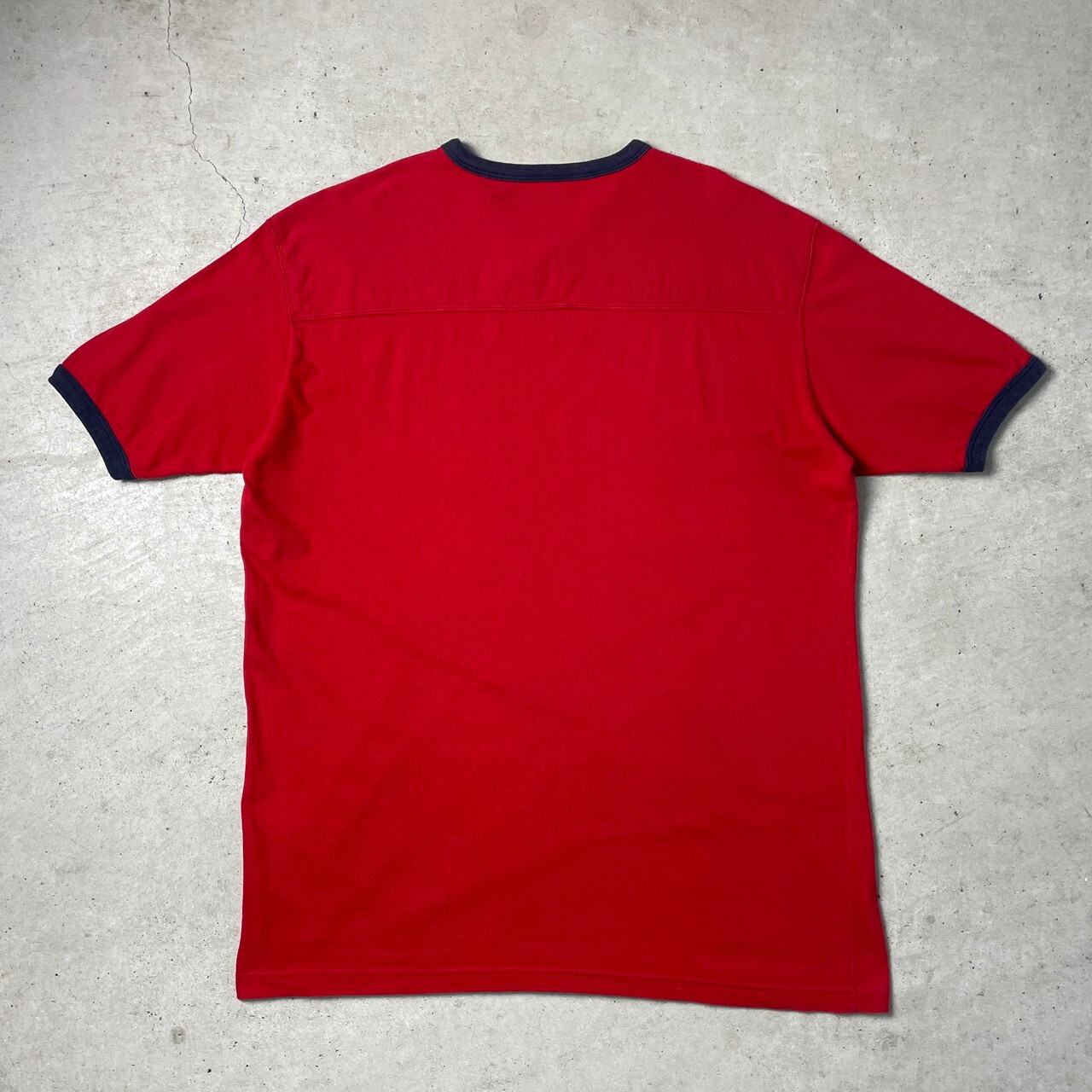 90年代 ラルフローレン ワンポイント刺繍 Vネック リンガーTシャツ 