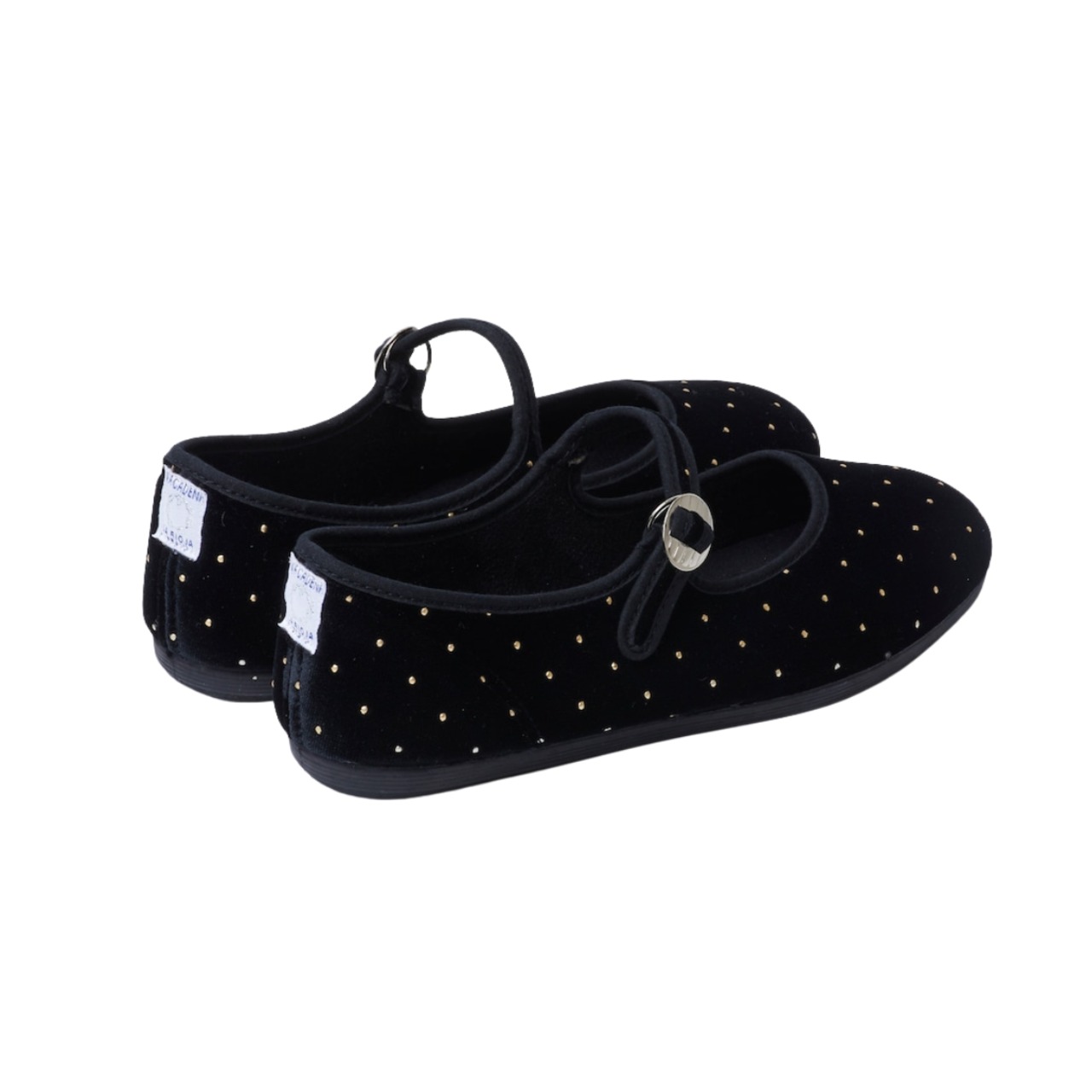 ＜LA CADENA＞Adult JAPONESA VELOUR GOLD DOT ONE STRAP (BLKxGOLD DOT) - 2