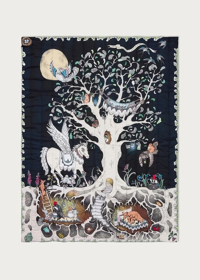 【 FORIVOR 】Quilted Blankets / 120 X 150cm / The Enchanted Forest（魔法の森）