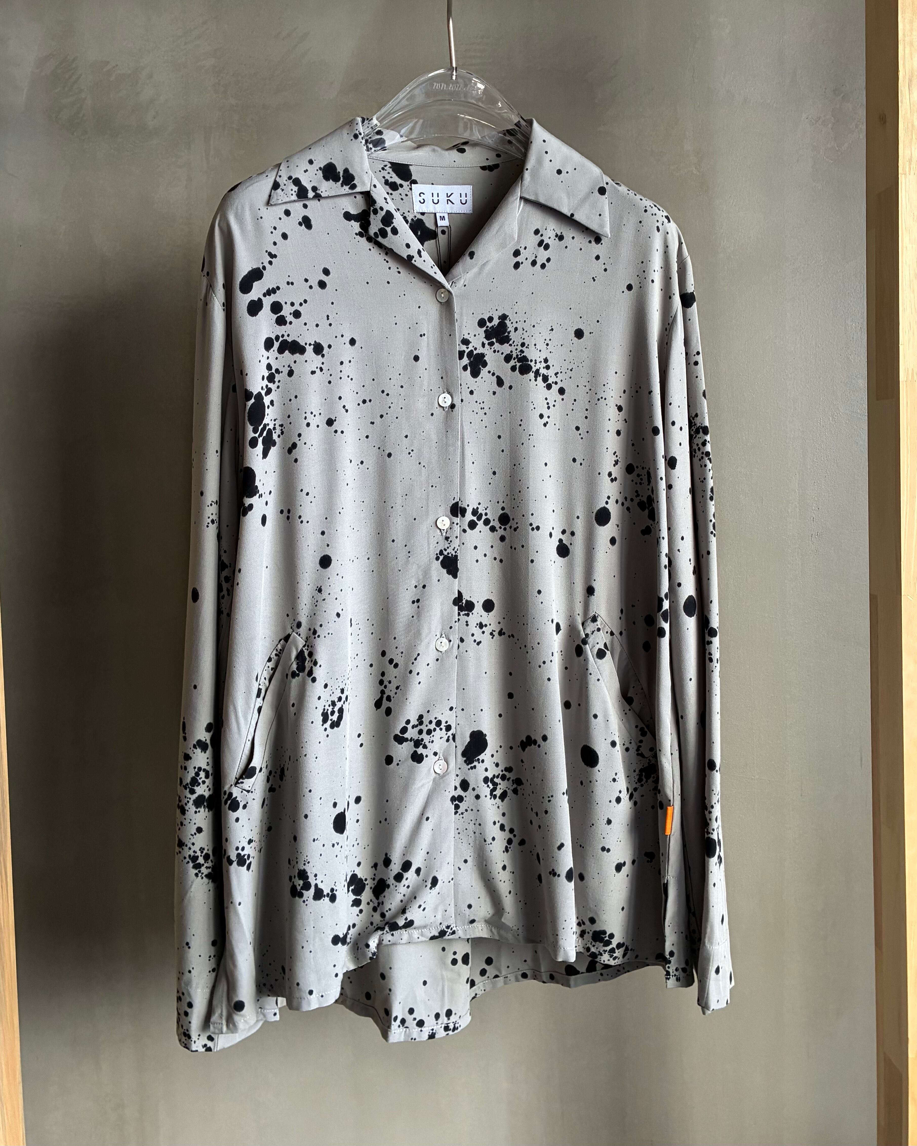 sukuhome 【WINTER CLASSIC PYJAMA SHIRT Grey Paz -】