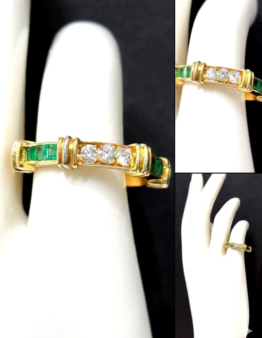 CARTIER カルティエ コンテッサ エメラルド ダイヤモンド リング K18