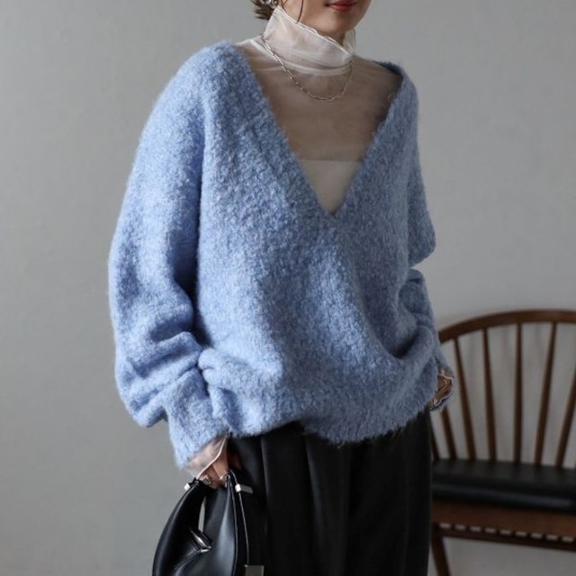 【即納】ブークレ Vネックニット 232323