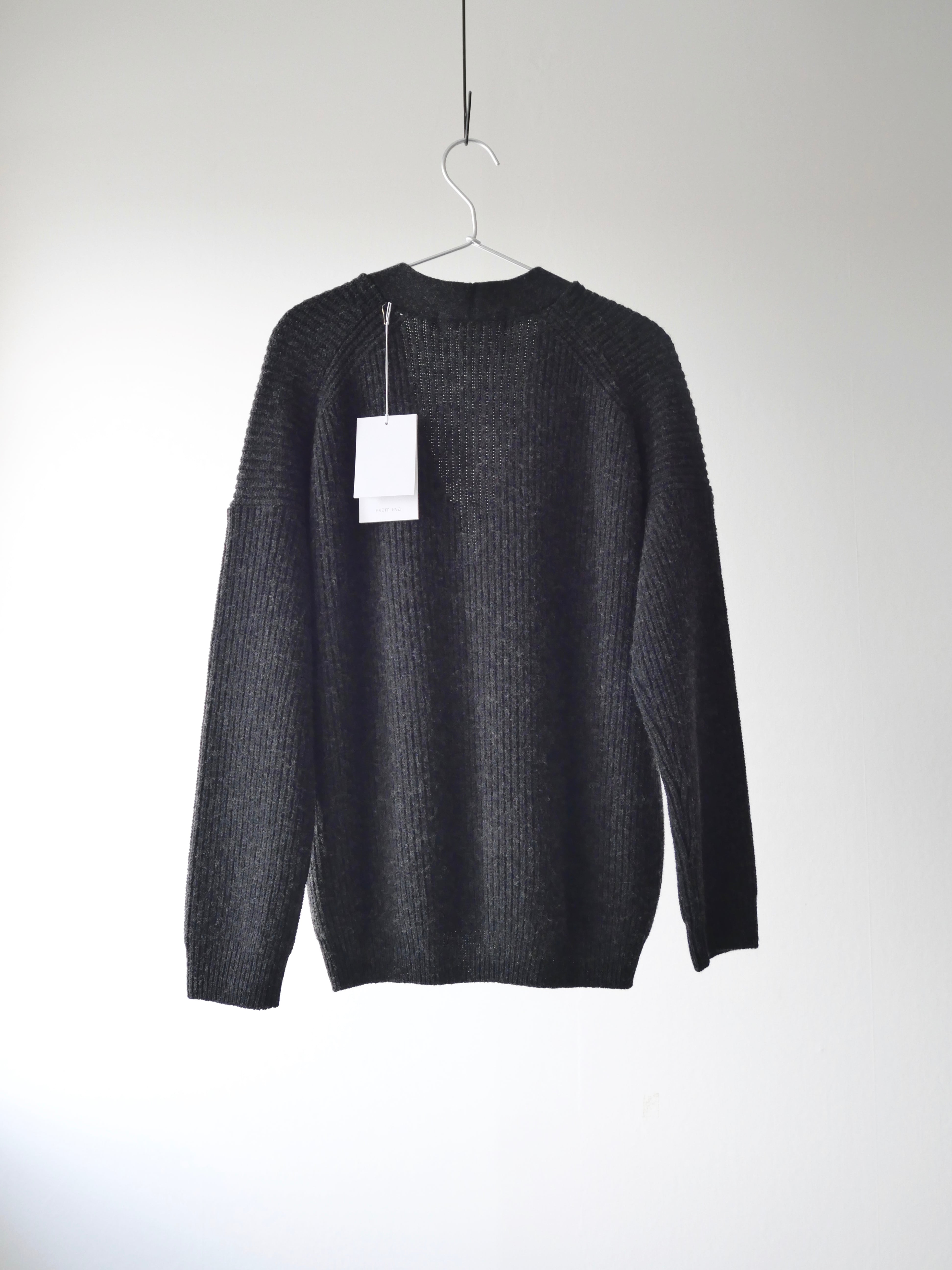 evam eva / wool fox aze cardigan | t a - n a